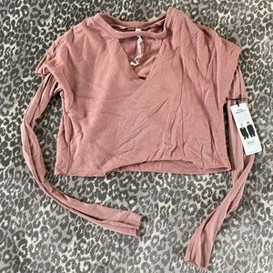 ALO YOGA PINK LONG SLEEVE
